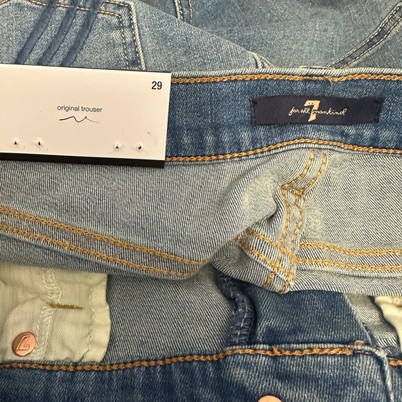 7 For All Mankind Dojo Original Trouser Jeans Ibiza Wash Size 29 NWT - Picture 6 of 8